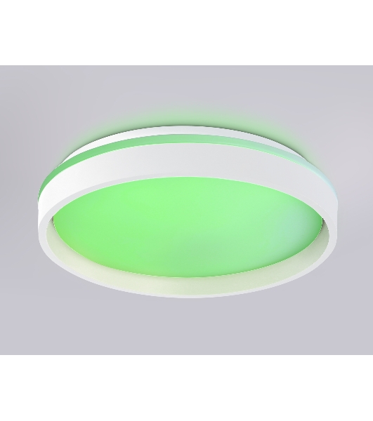 Светодиодный светильник RGB Ambrella light FZ601 WH/GD белый/золото IP20 46W 3000K-6500K+RGB D390*80 (ПДУ ИК)