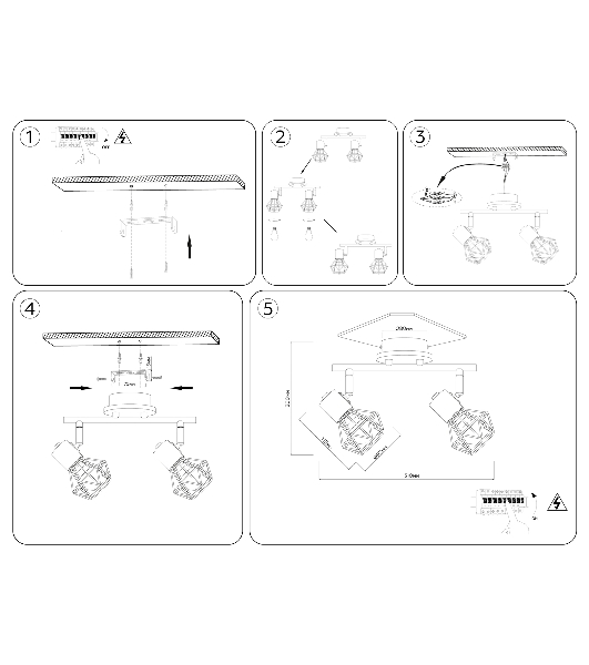 Светильник Ambrella light TR8752/2 BK/WD черный/дерево IP20 E27/2 310*115*200