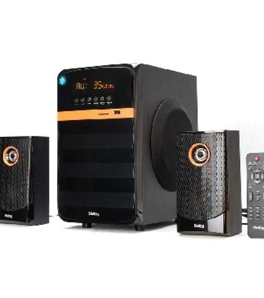 Акустическая система Dialog Progressive AP-240B BLACK - акустические колонки 2.1, 50W+2*10W RMS, Bluetooth, USB+SD reader