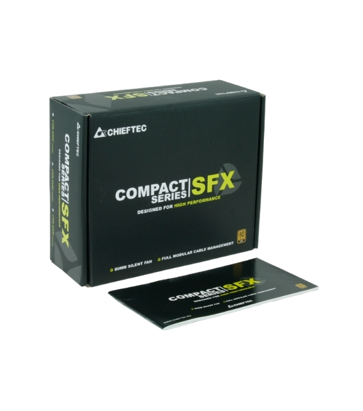 Блок питания Chieftec Compact CSN-450C, 450Вт, 80 PLUS Gold, 80мм, модульный, черный