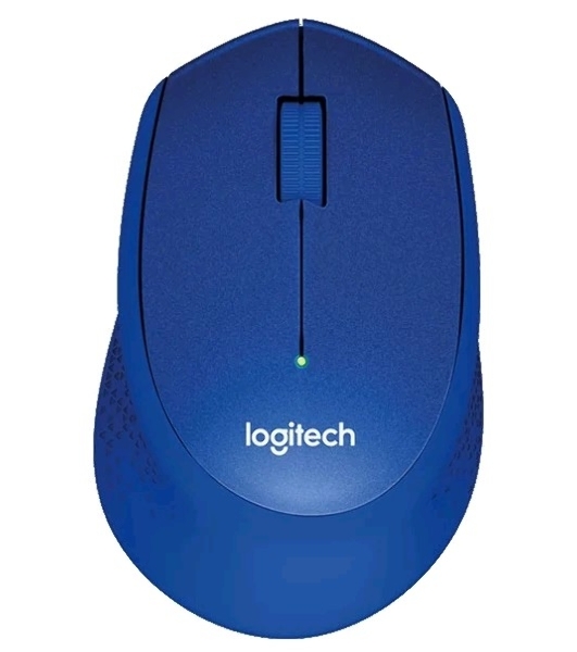 Мышь беспроводная Logitech M330 SILENT PLUS синий, 1000 dpi, радиоканал, USB, кнопки - 3