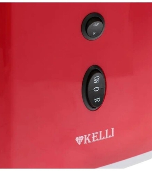 Мясорубка электрическая KELLI KL-5007 красный, 2400 Вт, 3.0 кг/мин, реверс, защита от перегрузки, насадки - 2