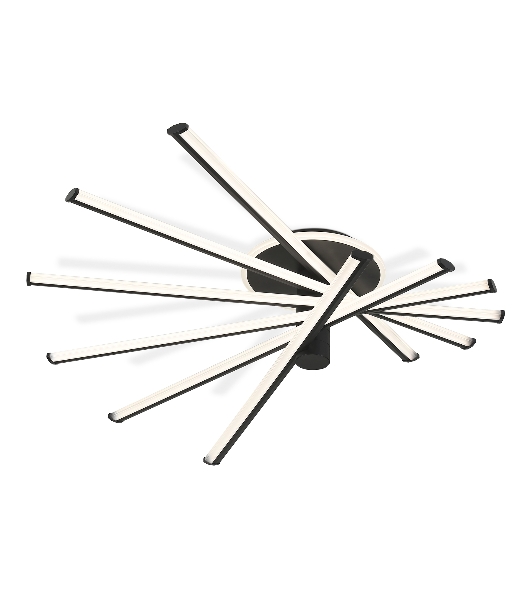 Потолочный светодиодный светильник Ambrella light FL6232 BK черный 96W 3000K-6400K 605*605*200 (ПДУ ИК)