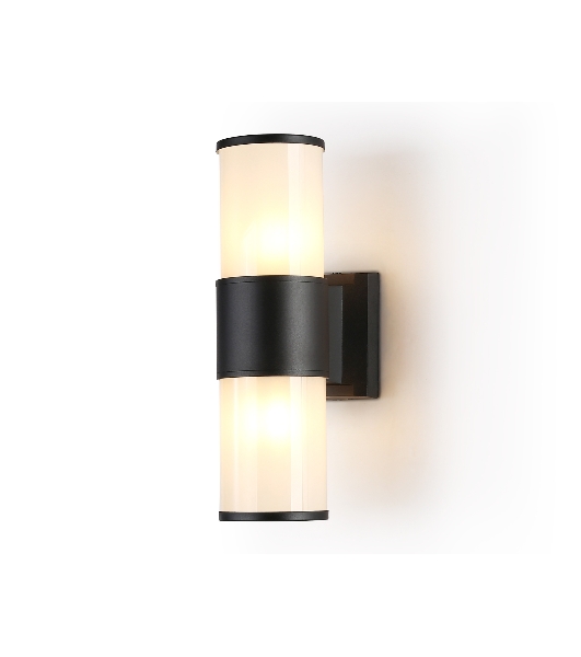 Светильник Ambrella light ST2455 BK/FR черный/белый матовый IP54 E27 max 40W 300*90*155