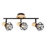 Светильник Ambrella light TR8753/3 BK/WD черный/дерево IP20 E27/3 435*115*200, фото8