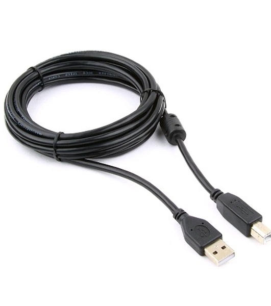 Кабель Gembird USB 2.0 PRO для соед. 3.0м AM/BM позол.конт., фер.кол., пакет