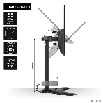 Настольная подставка ExeGate EDM1-3210-11D (для одного монитора 15'-32', VESA 75x75, 100x100, макс. нагрузка 10 кг, наклон -45°/+45°, поворот -45°/+45°, регулировка по высоте, черный), фото13