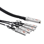 Кабель FIBO FT-Q40-4S10-DAC1m QSFP+ to 4SFP+ DAC модуль, медный кабель Belden, 1 метр, фото 1