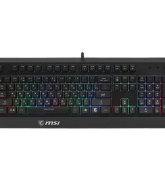 Клавиатура проводная MSI VIGOR GK20 RU черный USB Multimedia for gamer LED (подставка для запястий)
