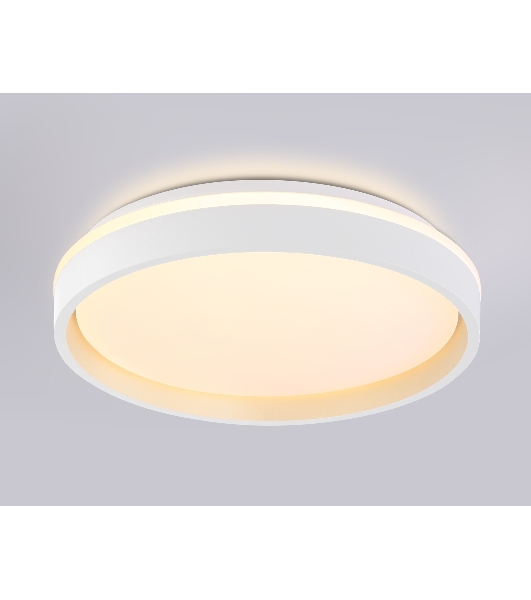 Светодиодный светильник RGB Ambrella light FZ601 WH/GD белый/золото IP20 46W 3000K-6500K+RGB D390*80 (ПДУ ИК)