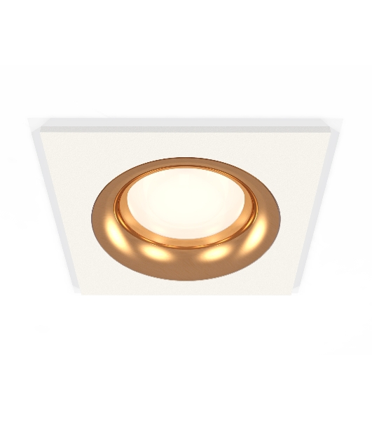 Комплект встраиваемого светильника Ambrella light XC7631005 SWH/PYG белый песок/золото желтое полированное MR16 GU5.3 (C7631, N7014)