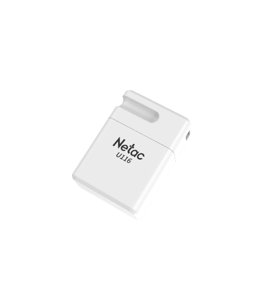 Флешка USB Netac U116 32 Gb NT03U116N-032G-30WH, USB 3.0, миниатюрная пластиковая белая