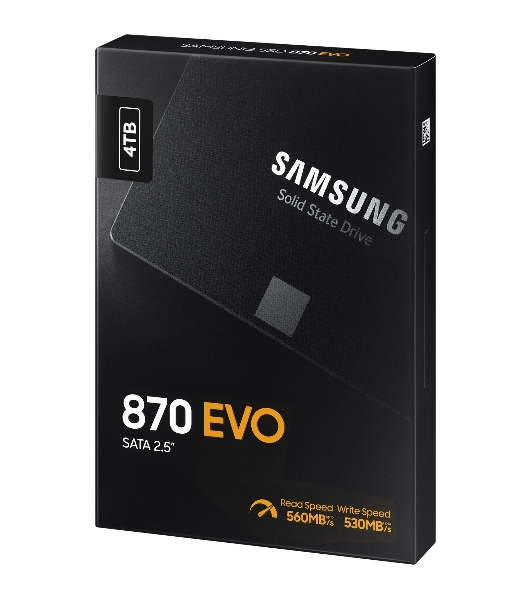 Накопитель SSD Samsung 4Tb 870 EVO, V-NAND, 2.5', SATA III, [R/W - 530/560 Mb/s]