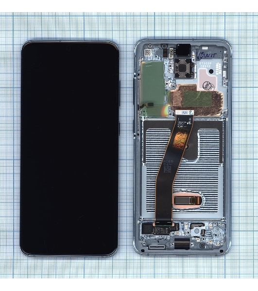 Дисплей для Samsung Galaxy S20 SM-G980F голубой