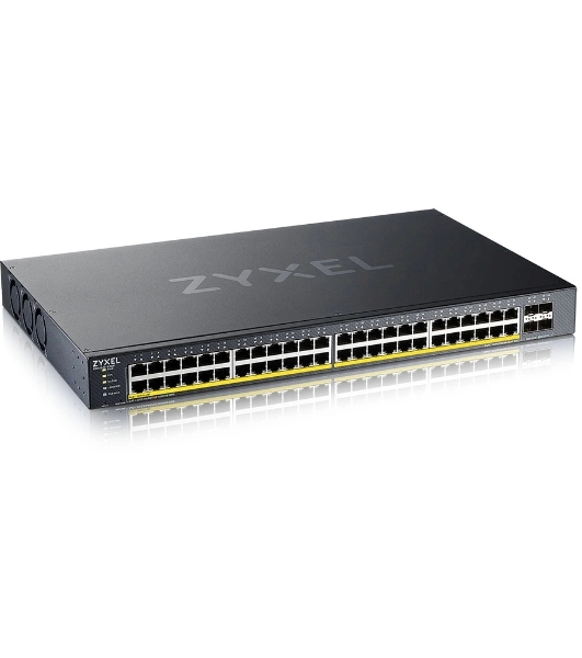 Коммутатор XGS1935-52HP, 52 Port Smart Managed PoE Switch, 48x Gigabit PoE and 4x 10G SFP+, hybrid mode, standalone or NebulaFlex Cloud, 375 Watt PoE