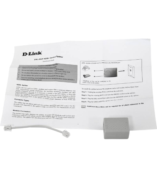 Сплиттер xDSL D-Link DSL-30CF/RS RJ-11 ADSL Annex A