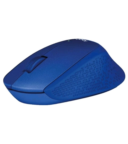 Мышь беспроводная Logitech M330 SILENT PLUS синий, 1000 dpi, радиоканал, USB, кнопки - 3