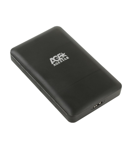 Внешний корпус для HDD/SSD AgeStar 3UBCP3 SATA пластик черный 2.5'