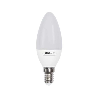 Лампа светодиодная JazzWay PLED-SP C37 9Вт свеча 3000К теплый белый E14 820лм 230В