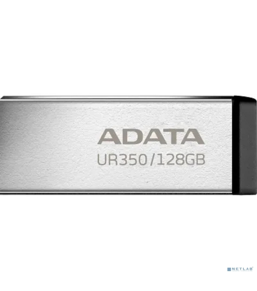 Флешка USB ADATA UR350 (UR350-128G-RSR/BK), 128Gb, USB 3.2, R/W 100/15, серебристый/черный