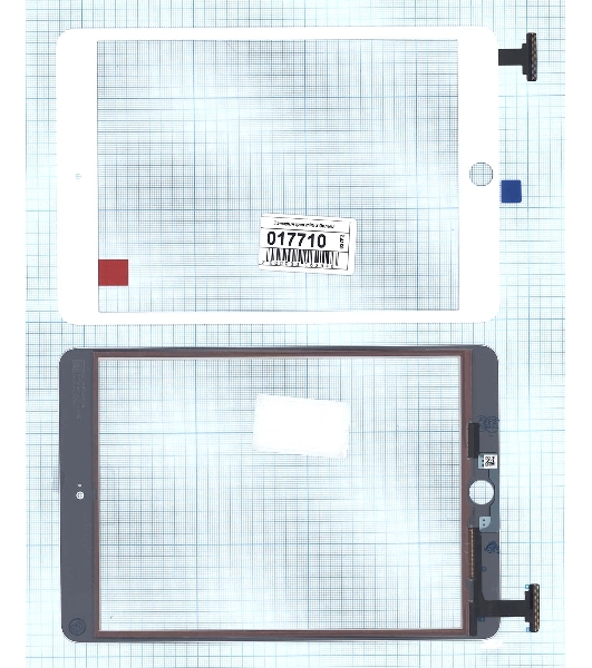 Сенсорное стекло (тачскрин) Ipad mini 3 (retina) no IC (A1599, A1600). белое