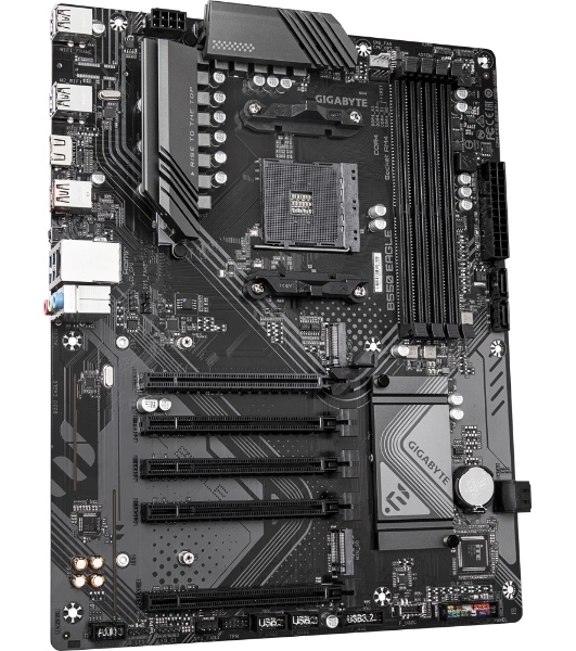 Материнская плата Gigabyte B550 EAGLE, AM4, AMD B550, 4xDDR4, 4xSATA, 2xM.2, 1xPCIe 4.0 x16, 4xPCIe 3.0 x16, 1xHDMI, 1x 1Gb LAN, 1xUSB-C 3.2 Gen 1, 1xUSB-A 3.2 Gen 2, 2xUSB-A 3.2 Gen 1, 4xUSB-A 2.0, 3x3.5 мм, 7.1, ATX