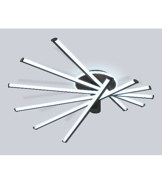 Потолочный светодиодный светильник Ambrella light FL6232 BK черный 96W 3000K-6400K 605*605*200 (ПДУ ИК)