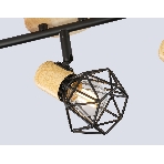 Светильник Ambrella light TR8753/3 BK/WD черный/дерево IP20 E27/3 435*115*200, фото4