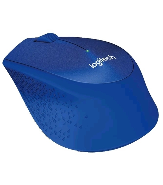 Мышь беспроводная Logitech M330 SILENT PLUS синий, 1000 dpi, радиоканал, USB, кнопки - 3