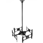 Потолочный кронштейн ONKRON CPRO2L-4 для 4 телевизоров 32”- 55' черный, фото 1
