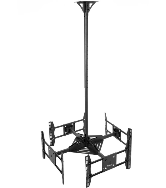 Потолочный кронштейн ONKRON CPRO2L-4 для 4 телевизоров 32”- 55' черный