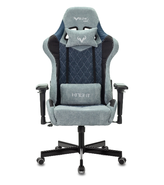 Кресло Бюрократ VIKING 7 KNIGHT BL FABRIC синий, ткань, 120 кг, механизм качания