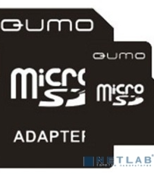 Флеш карта QUMO QM4GMICSDHC4 4Gb MicroSDHC Class 4, SD adapter