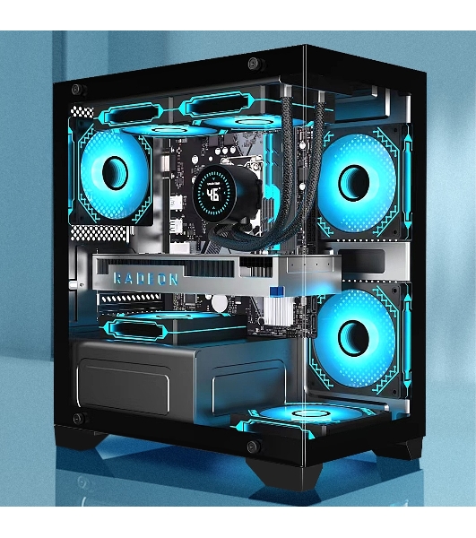 Компьютерный корпус Minitower ExeGate i3 SEA LE-NPX800 (mATX, БП 800NPX, 1хUSB+1хUSB 3.0, HD аудио, черный, передняя и боковая панели - закаленное стекло)