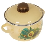 Кастрюля Appetite 1MC161P Avocado с крышкой, сферическая эмалированная 2 л, фото6