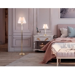 Светильник Ambrella light LH71028 BS/WH латунь/белый E27 max 60W D360*1550, фото 1