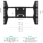 Потолочный кронштейн ONKRON CPRO2L-4 для 4 телевизоров 32”- 55' черный, фото2