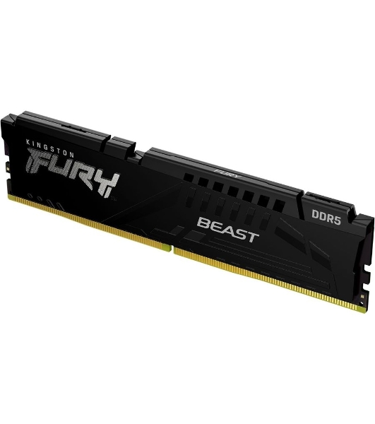 Оперативная память Kingston Fury Beast, DDR5, 32GB (1x32GB), 5600MHz, CL40, DIMM, с радиаторами, черный