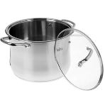 Кастрюля Lara LR02-42 10 л (нерж) 26x19 см, 10 л, капсулир индукц дно, стекл крышка, фото2