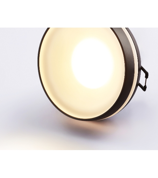 Светильник Ambrella light TN3322 SBK/FR черный песок/белый матовый GU5.3 D95*40