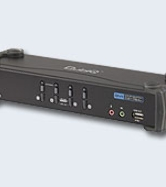 Переключатель KVM ATEN CS1784A-AT-G KVM+Audio+USB 2.0, 1 user USB+DVI => 4 cpu USB+DVI, со шнурами USB 4х1.8м., 2560x1600 60Hz DVI-D Dual Link/2048x
