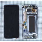 Дисплей для Samsung Galaxy S8 Plus SM-G955F черный с голубой рамкой, фото2