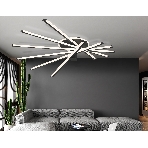 Потолочный светодиодный светильник Ambrella light FL6232 BK черный 96W 3000K-6400K 605*605*200 (ПДУ ИК), фото 1