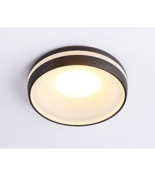 Светильник Ambrella light TN3322 SBK/FR черный песок/белый матовый GU5.3 D95*40