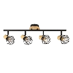 Светильник Ambrella light TR8754/4 BK/WD черный/дерево IP20 E27/4 615*115*200, фото 1