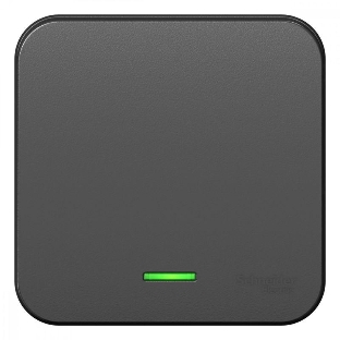 Выключатель 1-кл. ОП Blanca 10А IP20 (сх. 1) 250 В с подсветкой с изолир. пластиной антрацит SchE