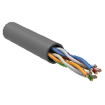 Кабель связи витая пара U/UTP, cat.5e, 4 пары 24AWG solid, 305м, ПВХ, серый, фото4