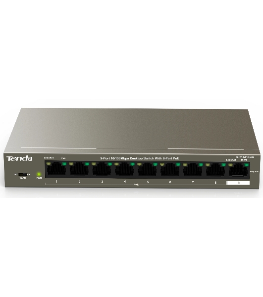 Коммутатор 9PORT 10/100M POE TEF1109P-8-63W Tenda