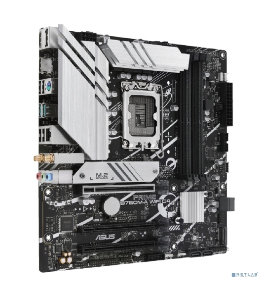 Материнская плата ASUS PRIME B760M-A WIFI D4, LGA 1700, Intel B760, 4xDDR4, 4xSATA, 2xM.2, 1xPCIe 4.0 x16, 1xPCIe 4.0 x4, 1xPCIe 4.0 x1, 2xHDMI, 1xDP, 1x 2.5Gb LAN, 2xUSB-A 3.2 Gen 2, 4xUSB-A 2.0, 3x3.5 мм, 7.1, mATX