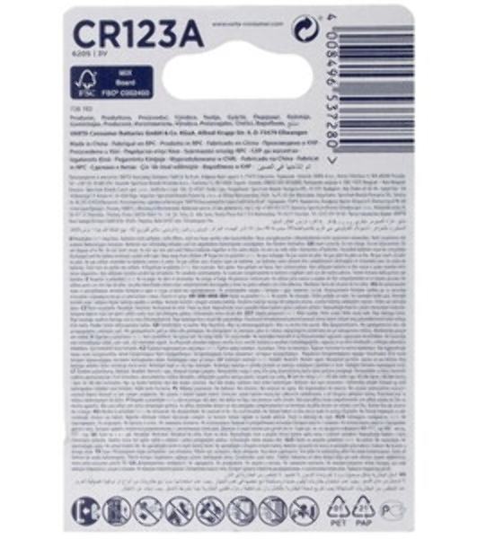 Элемент питания VARTA PROFESSIONAL CR123A